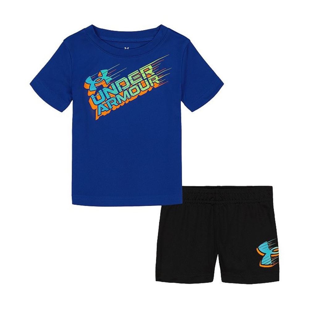 EUC Toddler Boy Under Armour Faster Tee & Shorts Set